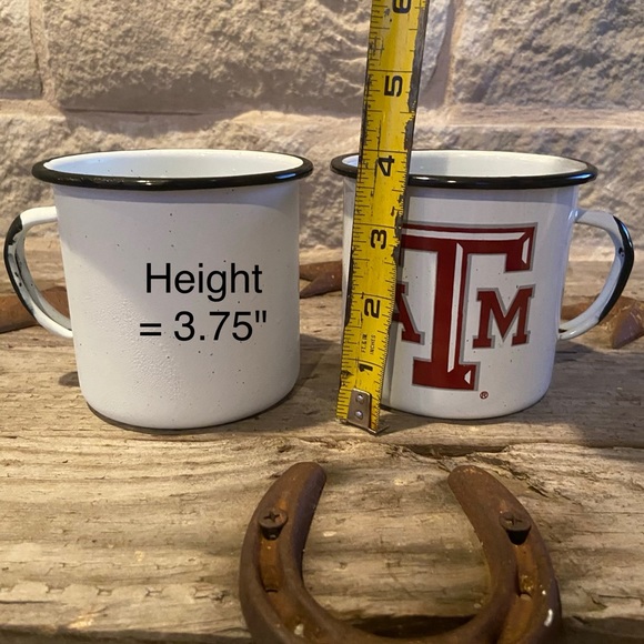 Texas A&M Ice Bucket / 2 Enamelware Mugs - Picture 9 of 10